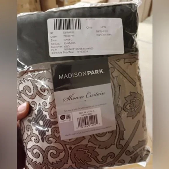 Madison Park Blaine Embroidered Shower Curtain 72x72 - Picture 7 of 7